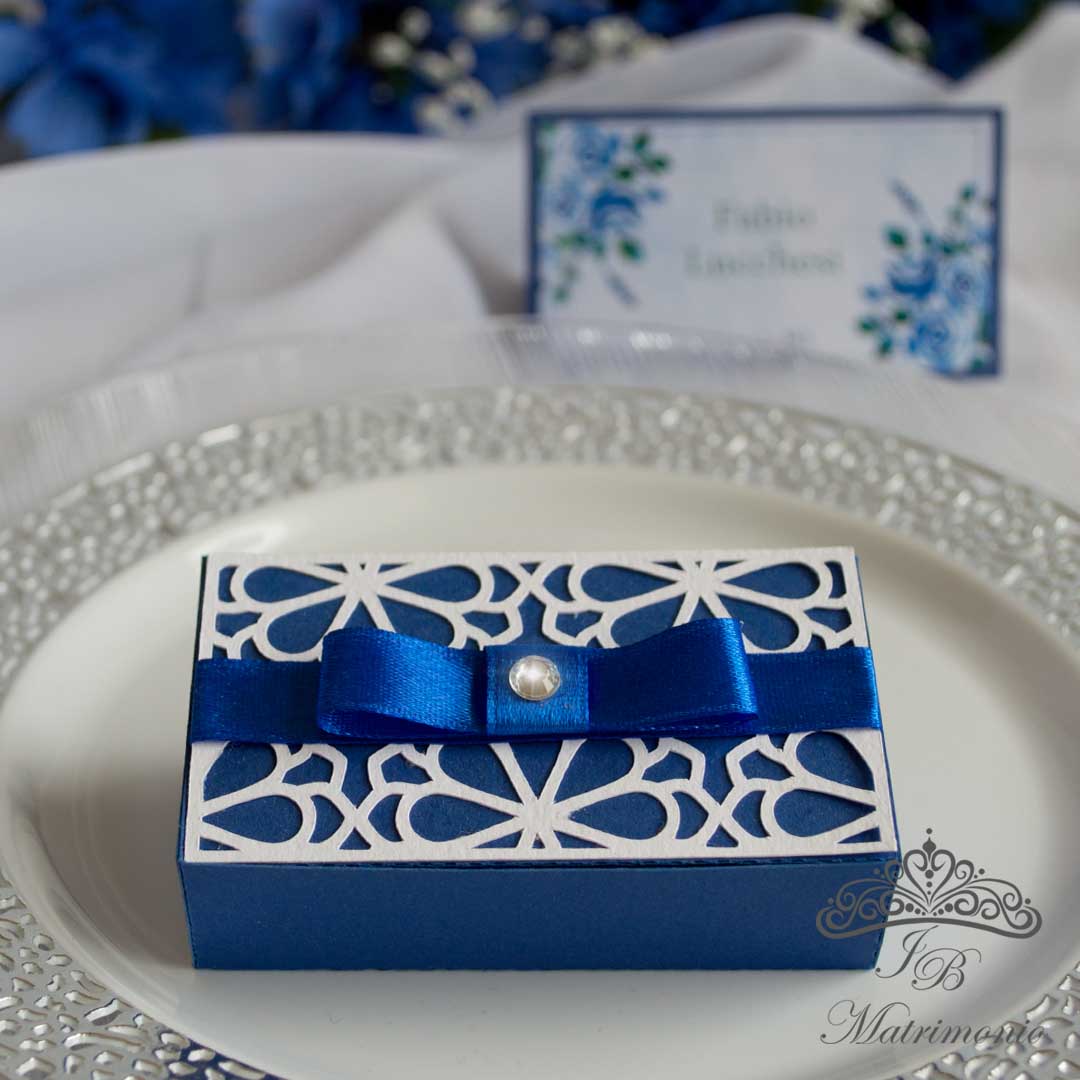 Bomboniera Portaconfetti "Zaffiro Blu" - immagine 2